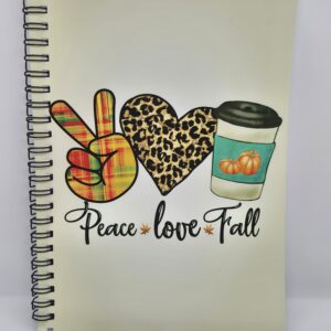 Peace love fall notebook